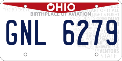 OH license plate GNL6279