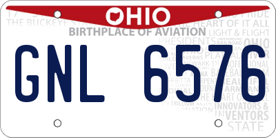 OH license plate GNL6576