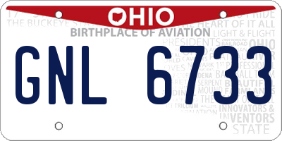 OH license plate GNL6733
