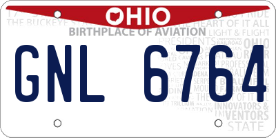 OH license plate GNL6764