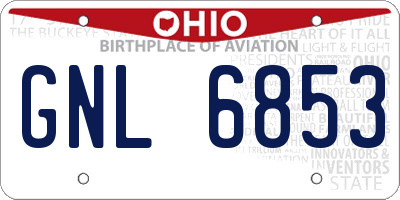 OH license plate GNL6853