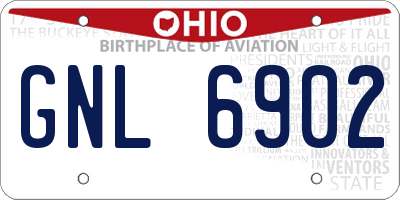 OH license plate GNL6902