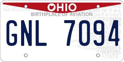 OH license plate GNL7094