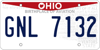 OH license plate GNL7132
