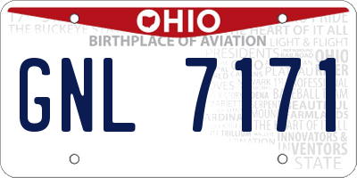 OH license plate GNL7171