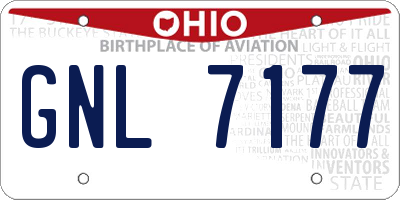 OH license plate GNL7177