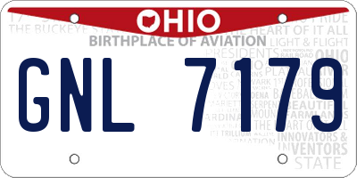 OH license plate GNL7179