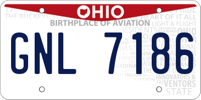 OH license plate GNL7186