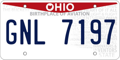 OH license plate GNL7197