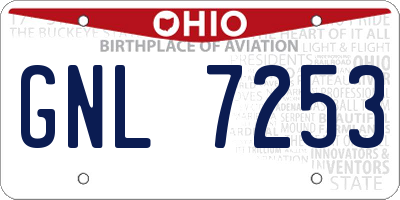 OH license plate GNL7253