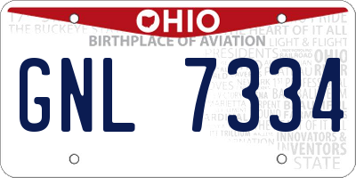 OH license plate GNL7334