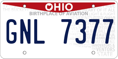 OH license plate GNL7377