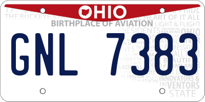 OH license plate GNL7383