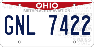 OH license plate GNL7422
