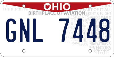 OH license plate GNL7448