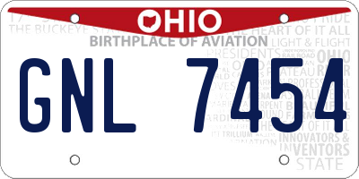 OH license plate GNL7454