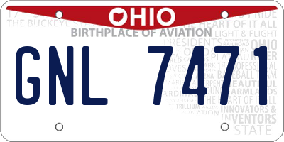 OH license plate GNL7471