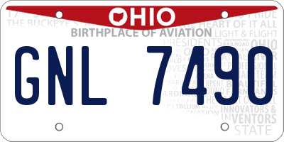 OH license plate GNL7490