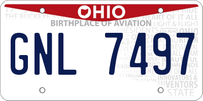OH license plate GNL7497