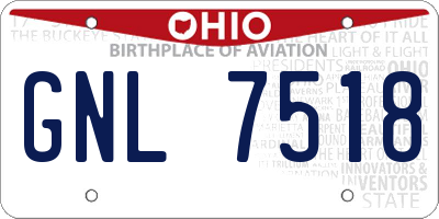 OH license plate GNL7518