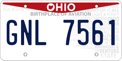 OH license plate GNL7561