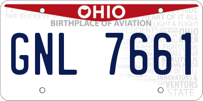 OH license plate GNL7661