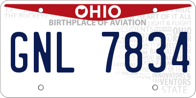 OH license plate GNL7834