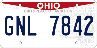 OH license plate GNL7842