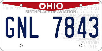 OH license plate GNL7843