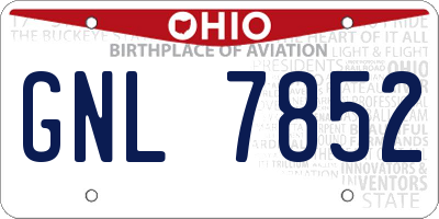 OH license plate GNL7852
