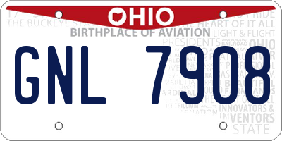 OH license plate GNL7908