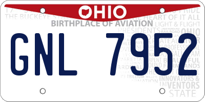 OH license plate GNL7952