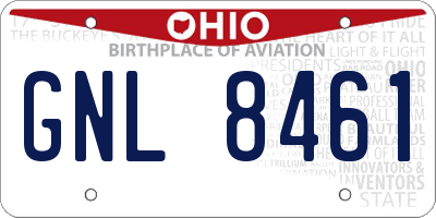 OH license plate GNL8461