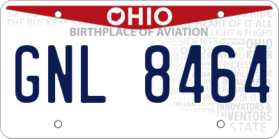 OH license plate GNL8464
