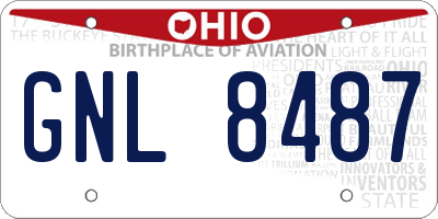 OH license plate GNL8487