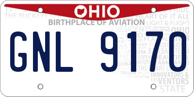 OH license plate GNL9170