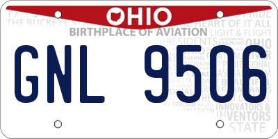 OH license plate GNL9506