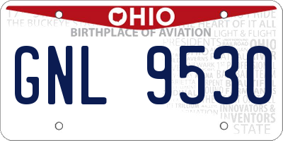 OH license plate GNL9530