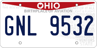 OH license plate GNL9532