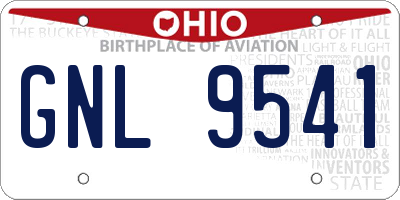 OH license plate GNL9541