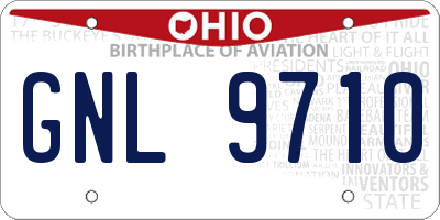 OH license plate GNL9710