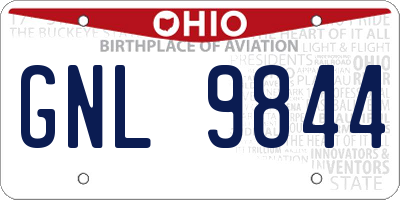 OH license plate GNL9844