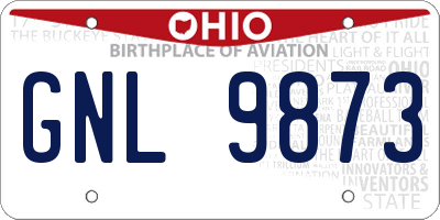 OH license plate GNL9873