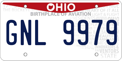 OH license plate GNL9979