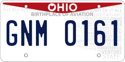 OH license plate GNM0161