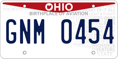 OH license plate GNM0454