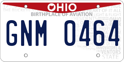 OH license plate GNM0464