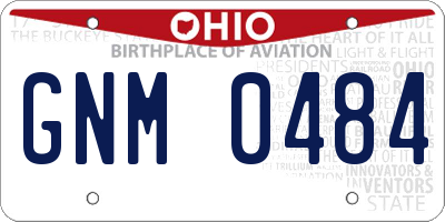 OH license plate GNM0484