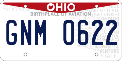 OH license plate GNM0622