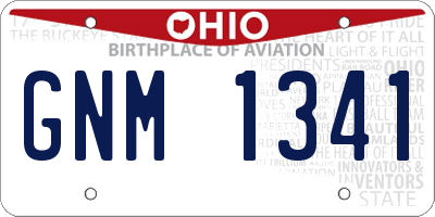 OH license plate GNM1341